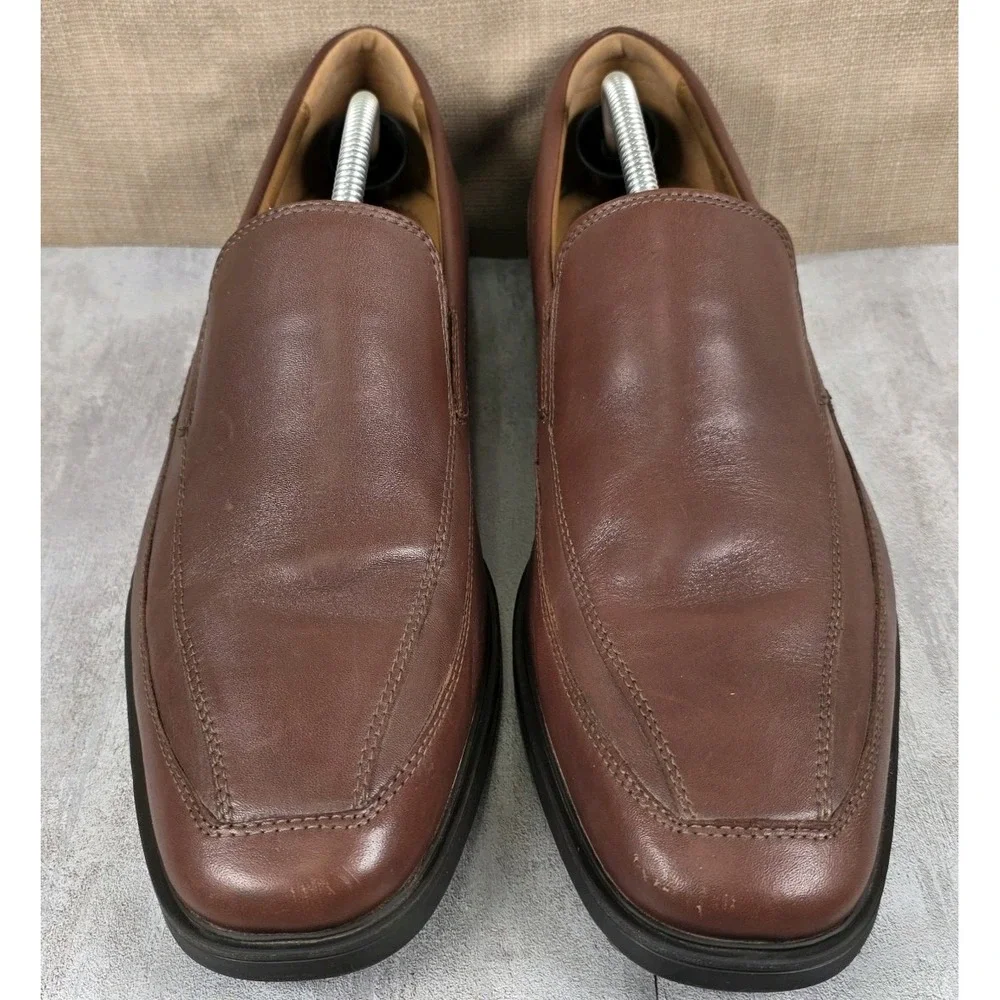 Clarks Collection Tilden Mens 12M Ultimate‎ Comfort Ortholite Brown Loafer Shoes